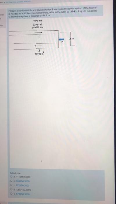 Solved Steady Incompressible And Invid Water Flows Inside Chegg