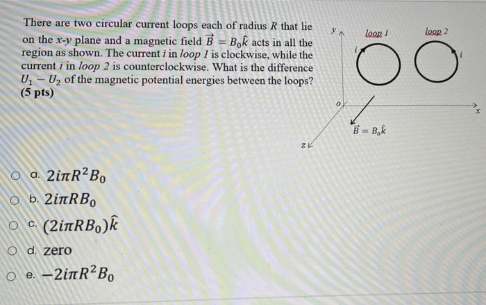 Solved Ya Loop Loop There Are Two Circular Current Loops Chegg