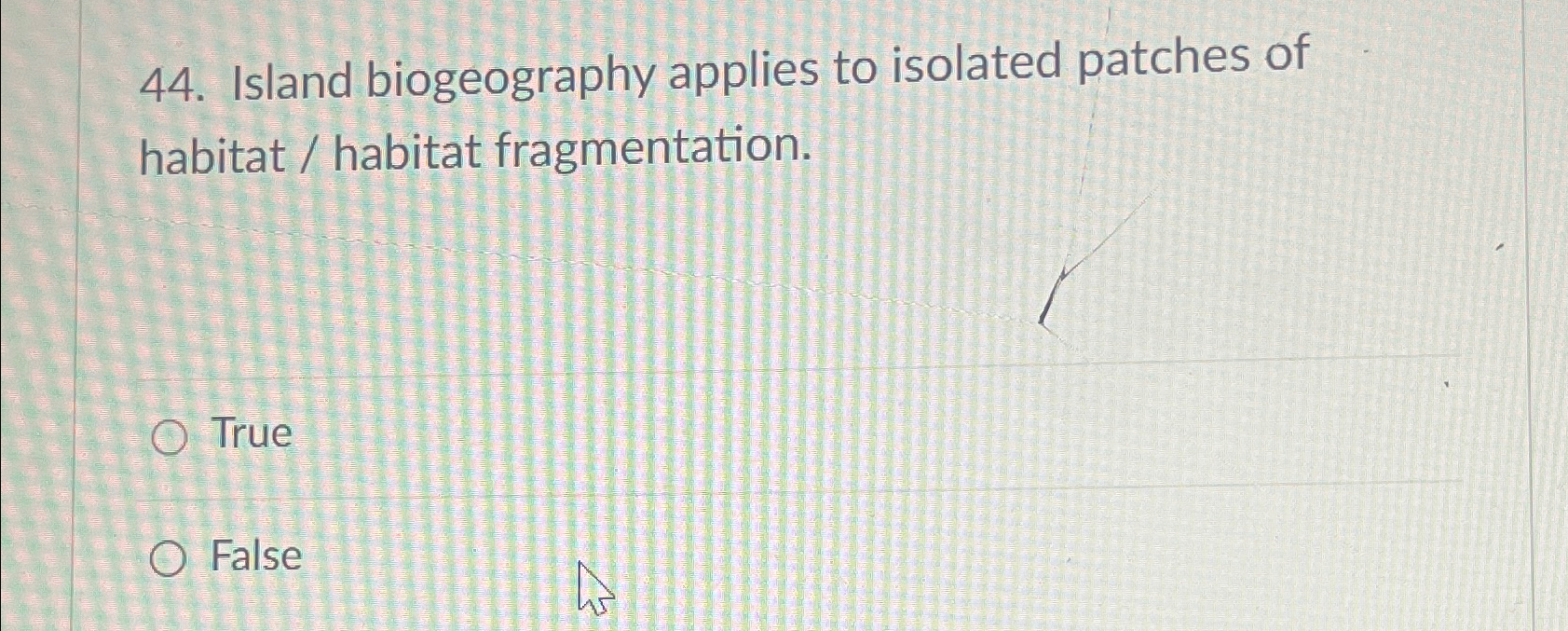 Solved Island Biogeography Applies To Isolated Patches Of Chegg