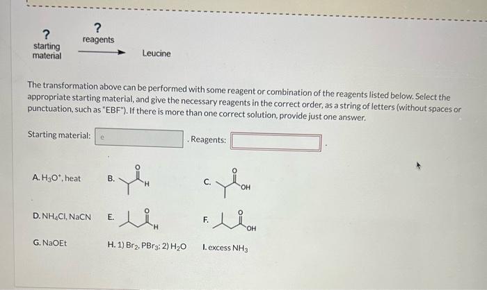 Solved Identify The Reagents Necessary To Make The Following Chegg