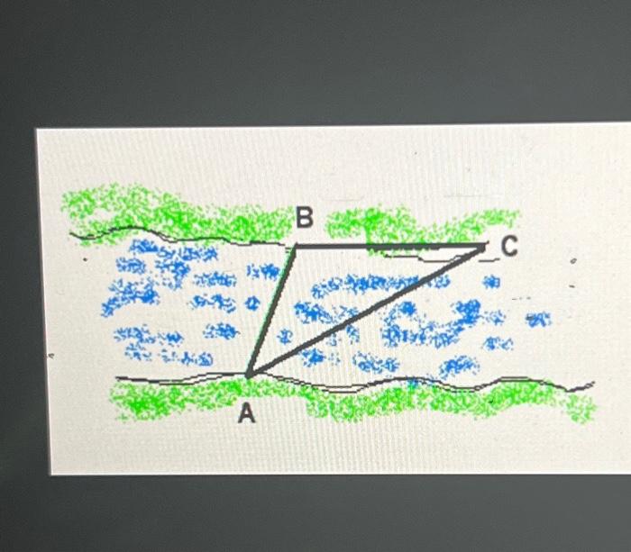 Solved To Find The Distance AB Across A River A Distance Chegg