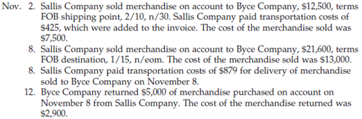 Solved The Following Selected Transactions Were Completed During 