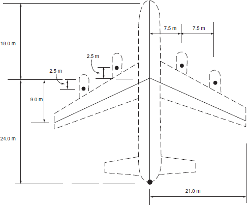 Solved: Figure P.14.4 Shows The Idealized Plan View Of A Four-engi 