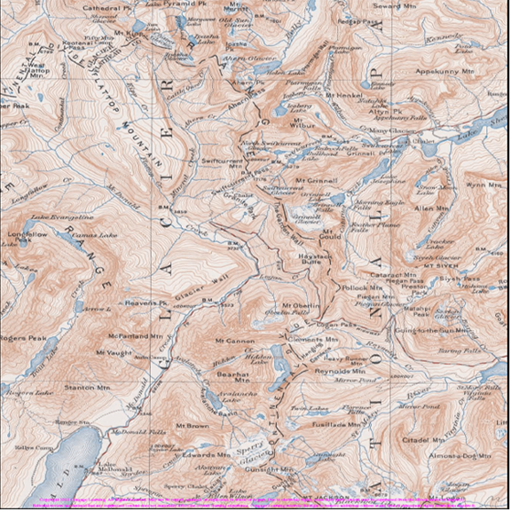 Solved: ALPINE GLACIATIONThe MapThe Chief Mountain, Montana, map a ...