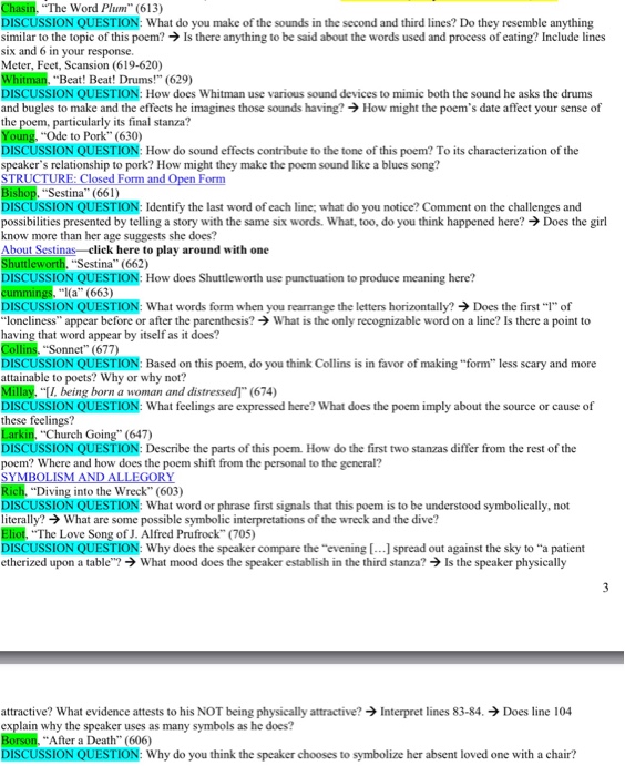 English College Course 12 Poems Must Be Read And