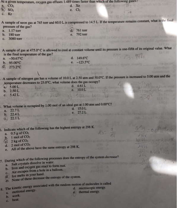 Solved At a given temperature, oxygen gas effuses 1.489