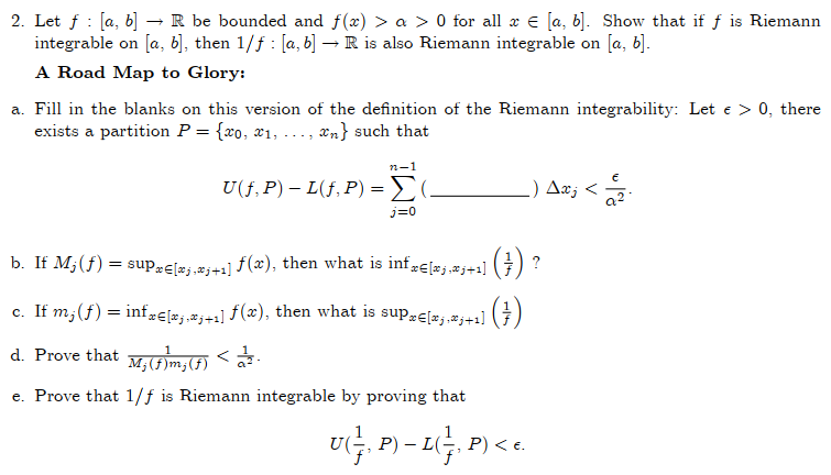 Solved 2 Let F A B R Be Bounded And F A 0 For All X Chegg Com