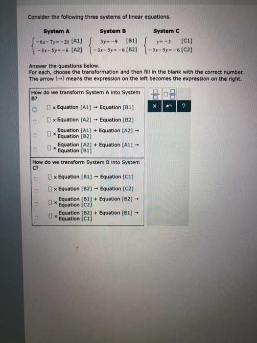 Solved Consider The Following Three Systems Of Linear Equ Chegg Com