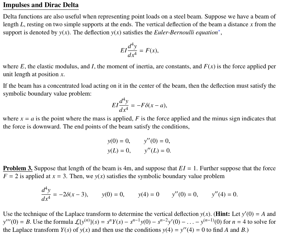 Impulses And Dirac Delta Delta Functions Are Also Chegg Com