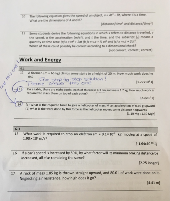 Solved 10 The Following Equation Gives The Speed Of An Ob Chegg Com