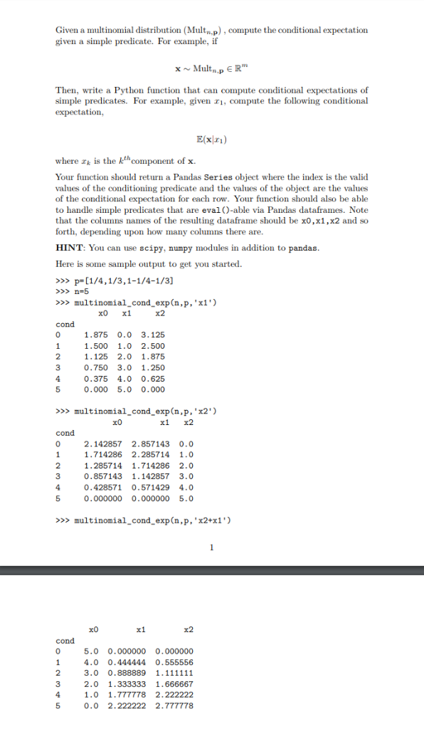 Given A Multinonial Distribution Multnp Comput Chegg Com