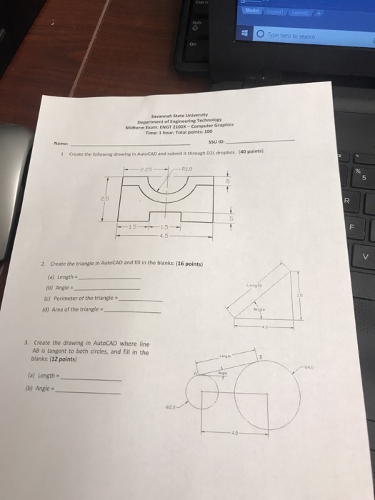 CAD Simulated Test