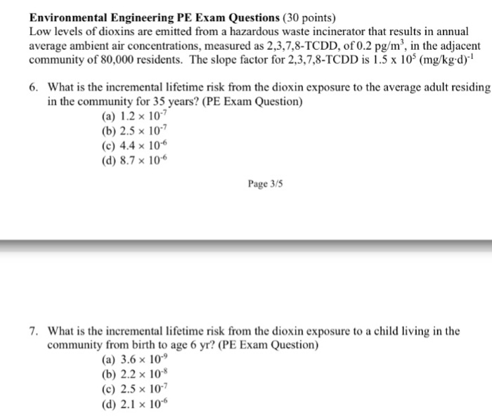 Pe Exam Results >> Solved Low Levels Of Dioxins Are Emitted From A Hazardous Pe Exam Results >> Solved Low Levels Of Dioxins Are Emitted From A Hazardous