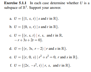 Solved Exercise 5 1 1 In Each Case Determine Whether U Is Chegg Com