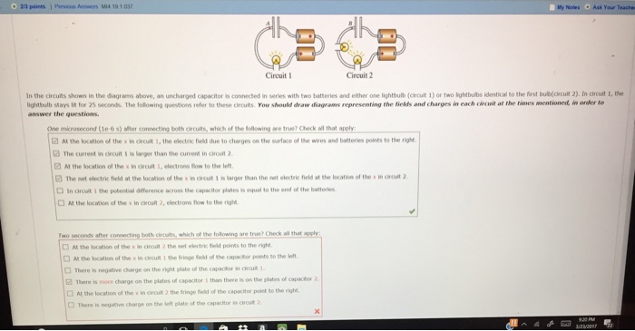 Solved: In The Circuits Shown In The Diagrams Above, An Un ...