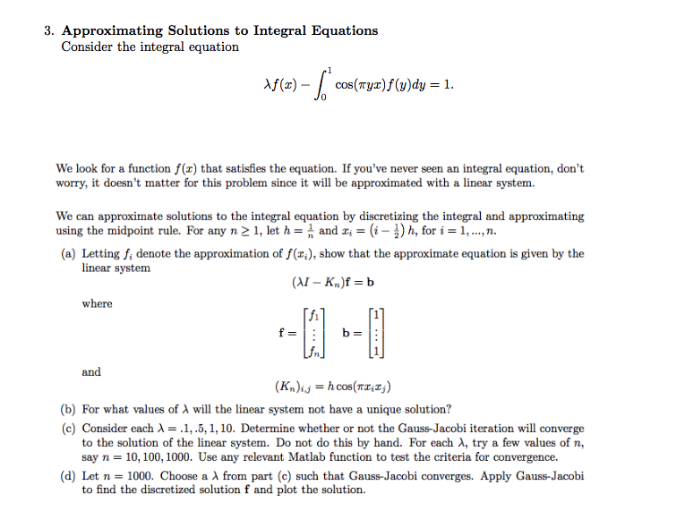 linear integral equations