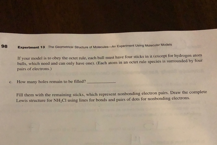 Advance Study Assignment The Geometrical Structure Chegg 