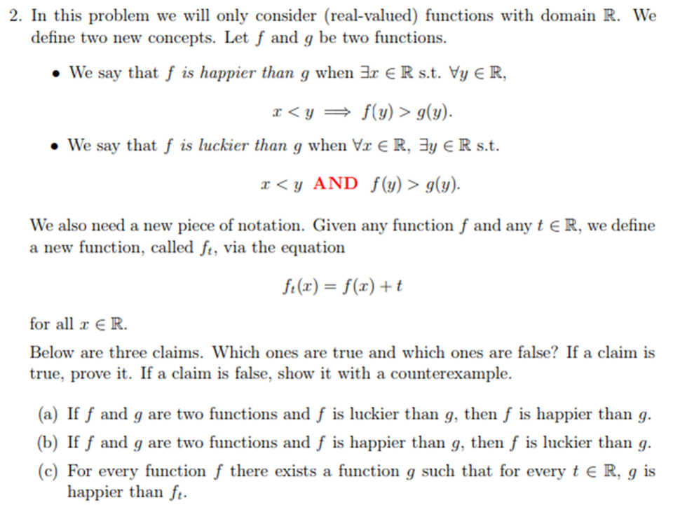 Solved In This Problem We Will Only Consider Real Valued Chegg Com