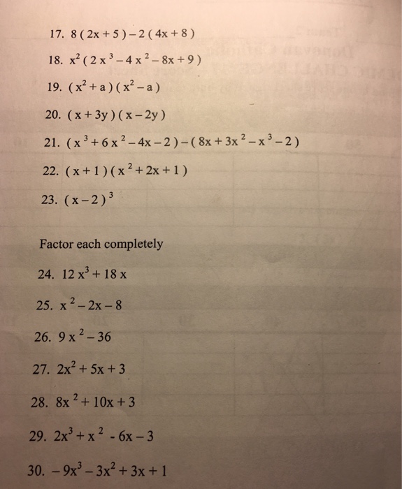 18 x 4. -3x5(4x-x2). -2x(x+4)+5(x2-3x). X2+5x+9=x+2. 9x^2-5x-4.