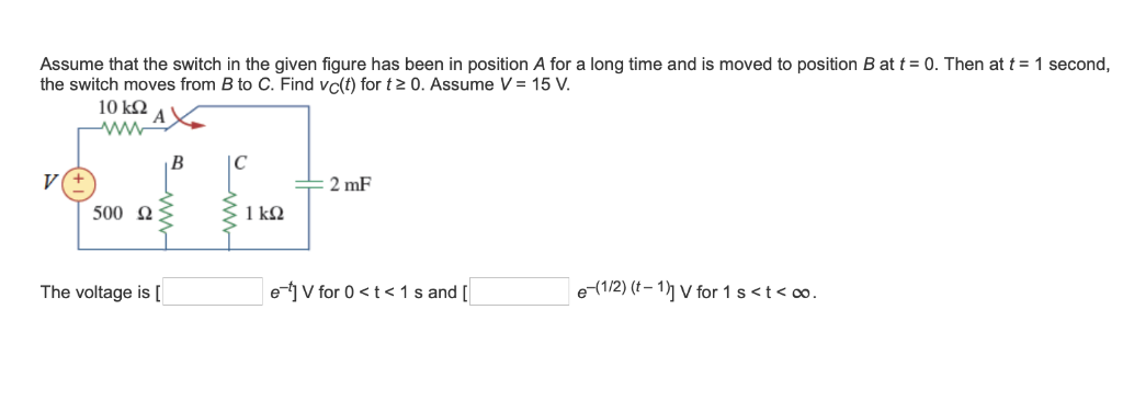 Solved Assume That The Switch In The Given Figure Has Bee Chegg Com