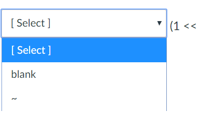 1< [Select ] I Select ] blank