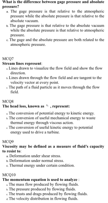 absolute gauge and vacuum pressure