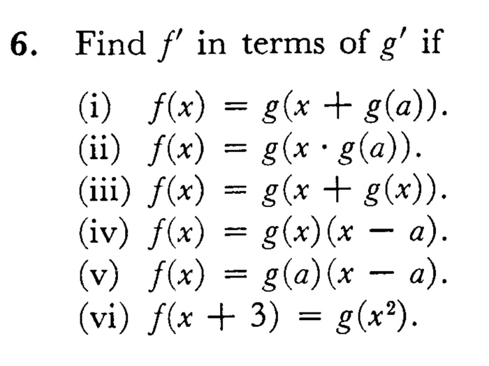 Solved Find F In Terms Of G If I F X G X G A Chegg Com