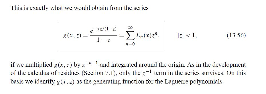 Solved From Arfken Develop Step By Step What Is Referred Chegg Com