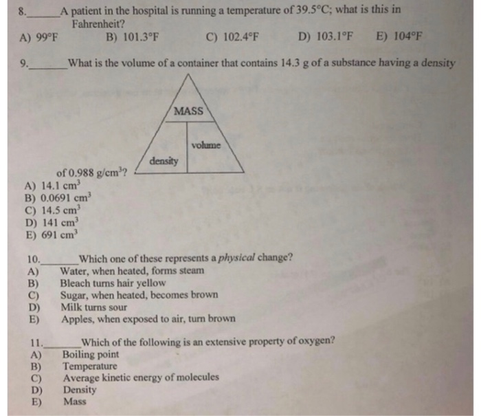 SOLVED: Question 3 A patient has a temperature of 38.5 °C. What is the  temperature in degrees Fahrenheit? Group of answer choices 311 °F 126.9 °F  70.5 °F 11.7 °F 101.3 °F