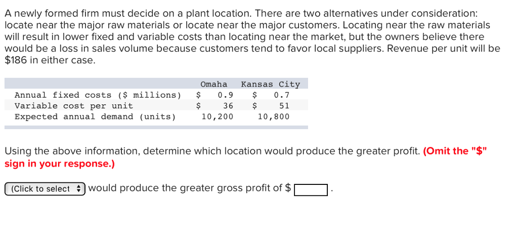 A Newly Formed Firm Must Decide On A Plant Chegg 