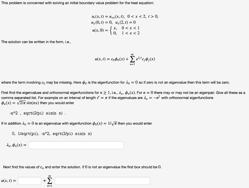 Solved His Problem Is Concerned With Solving An Initial B Chegg Com