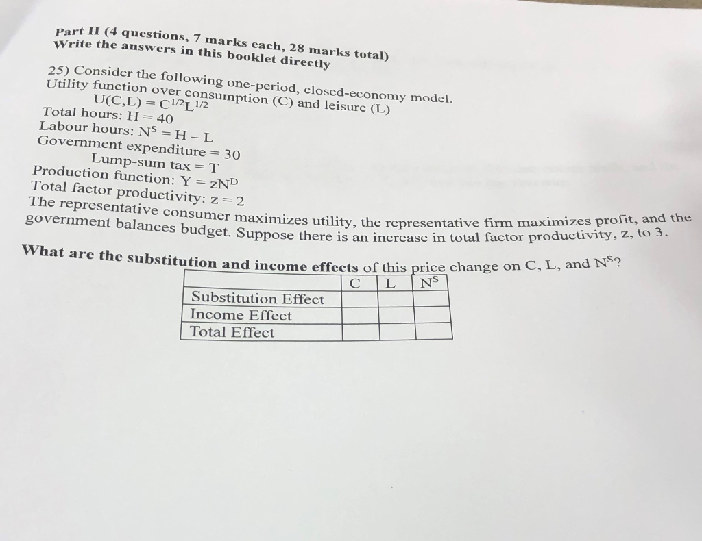 Part Ii 4 Questions 7 Marks Each 28 Marks Total Chegg Com