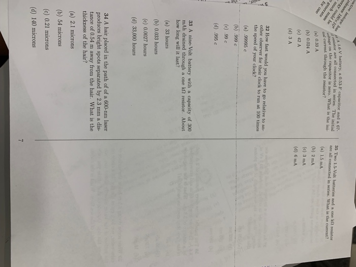 Solved L6v Battery A 0 53 F Capacitor And A 67 Are All