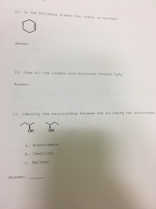 c4h6 isomers list