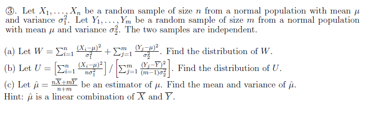 Solved Let X1 X Be A Random Sample Of Size N From A Chegg Com
