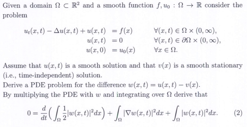 Solved Given A Domain W C R2 And A Smooth Function F Uo Chegg Com