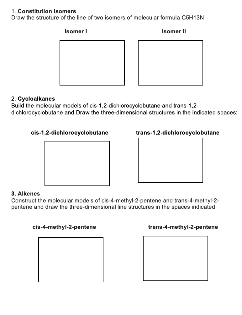 1 Constitution Isomers Draw The Structure Of The Chegg 