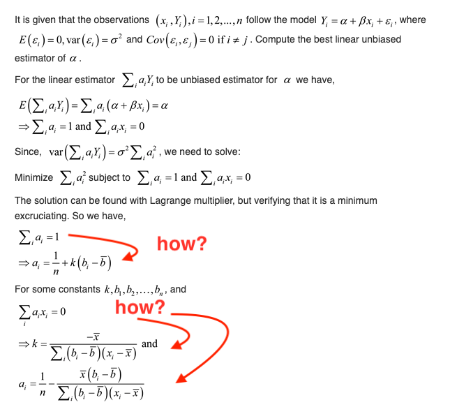 Observations Xi Yi I 1 N Are Collected Ac Chegg Com