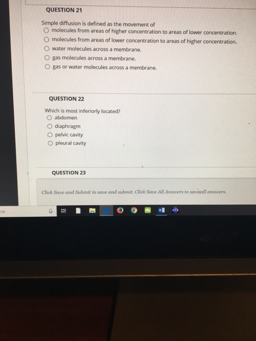 Solved QUESTION 21 Simple diffusion is defined as the | Chegg.com
