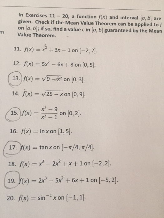 Solved In Exercises 11 A Function F X And Interval Chegg Com