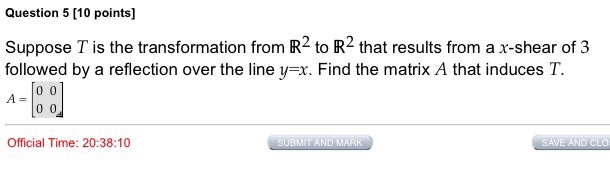 Solved Suppose T Is The Transformation From R 2 To R 2 That Chegg Com