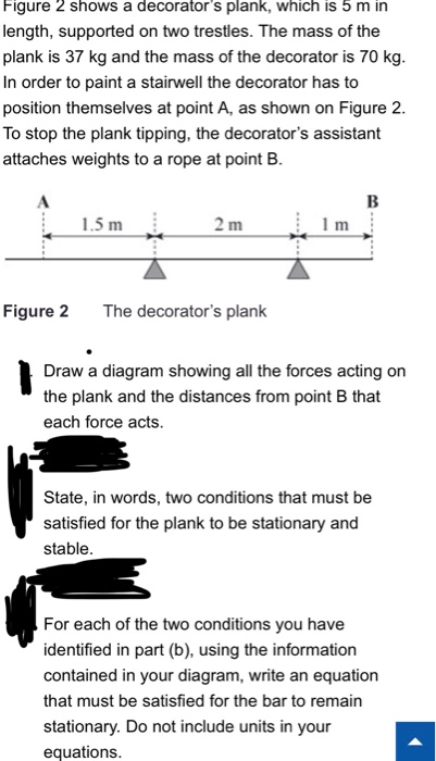 Solved Figure 2 Shows A Decorator S Plank Which Is 5 M I