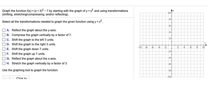 Solved Graph The Function F X X 3 2 7 By Starting With Chegg Com