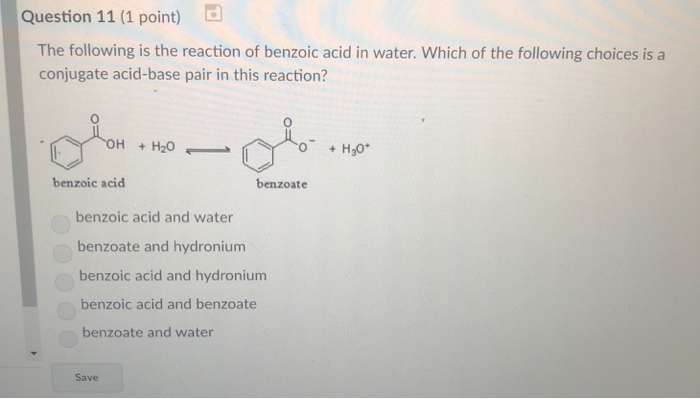 Solved Question 11 1 Point The Following Is The Reaction Chegg Com