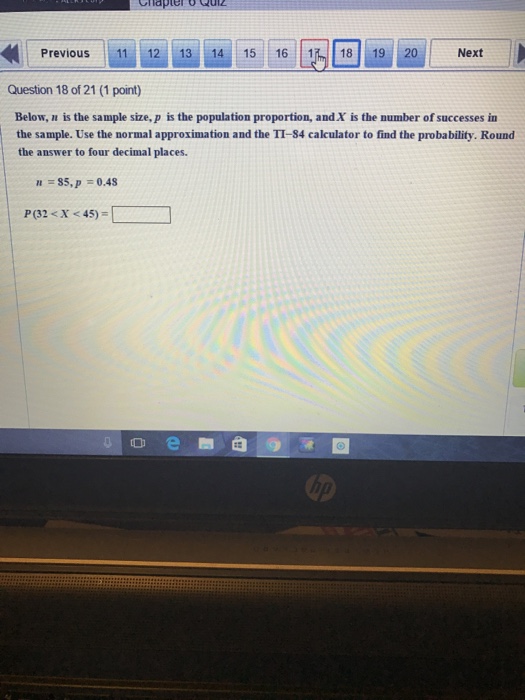 Solved Below N Is The Sample Size P Is The Population P Chegg Com