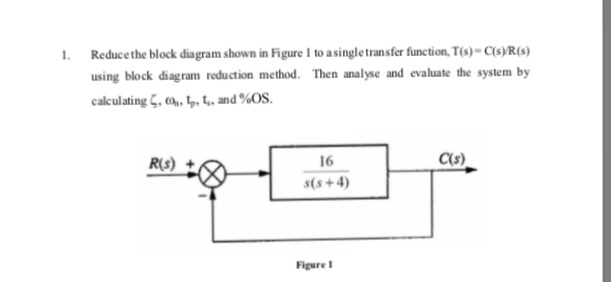 Solved 1 Reducethe Block Diagram Shown In Figure 1 To A Chegg Com