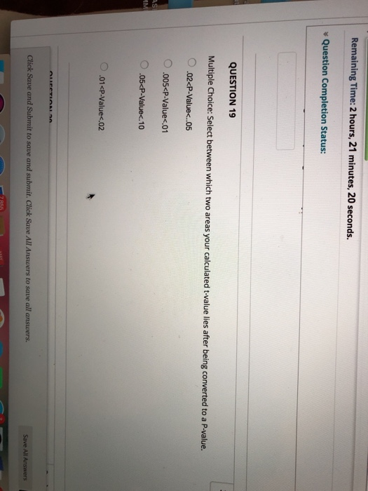 Remaining Time 2 Hours 21 Minutes 20 Seconds Chegg Com