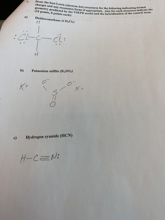 Solved Draw The Best Lewis Electron Dot Structures For Chegg Com