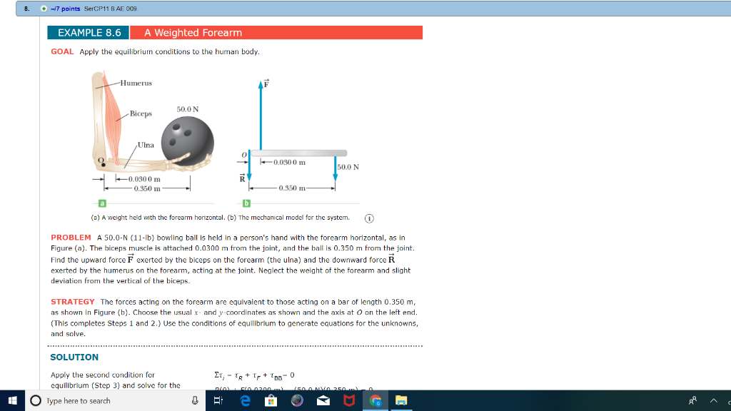 Solved B 7 Points Sercp11 B Ae 009 Example 8 6 A Weighte Chegg Com