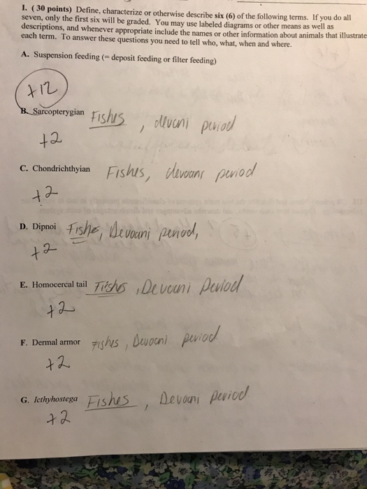 Solved I 30 Points Define Characterize Or Otherwise D